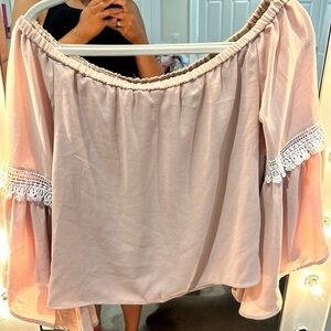 Blush off the shoulder top